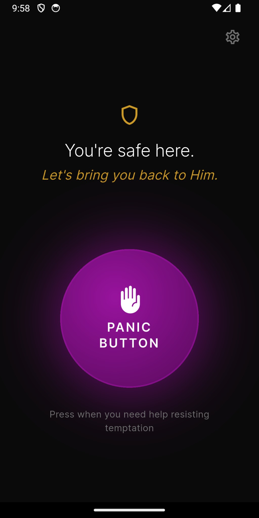 Christis Home Screen — Your panic button