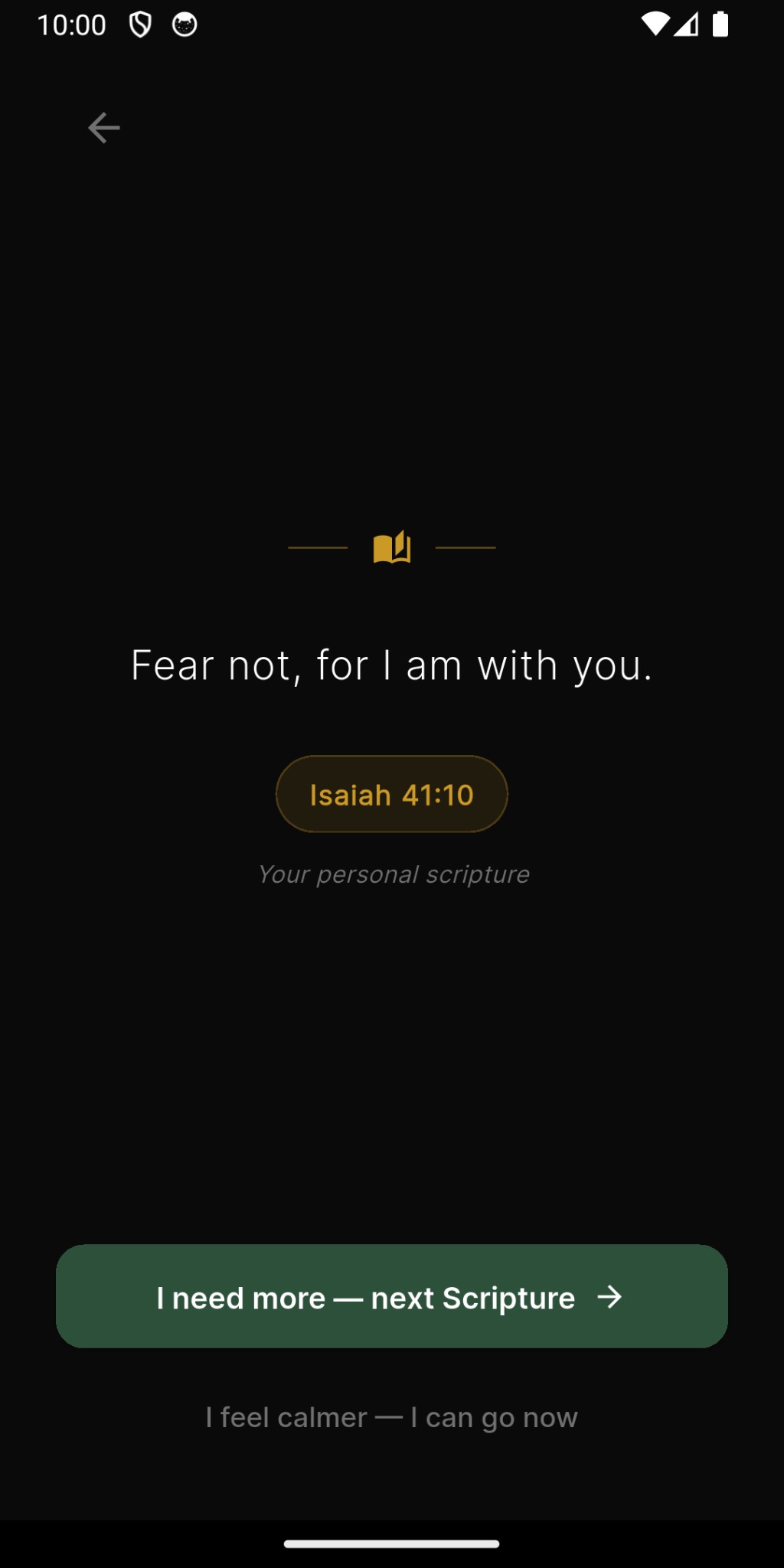 Settings — Your journey and personal scriptures